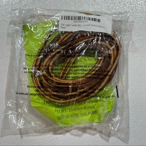 NEW Brown Leather Boot Shoe Laces 54" TOFL